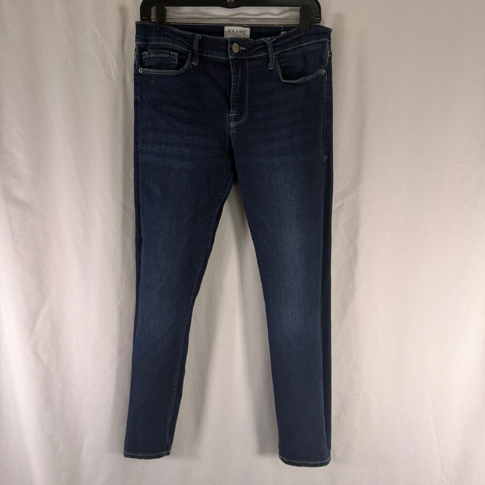 Frame Le Skinny de Jeanne Crop Jeans Women's 29 Dark Wash Skinny Leg Denim